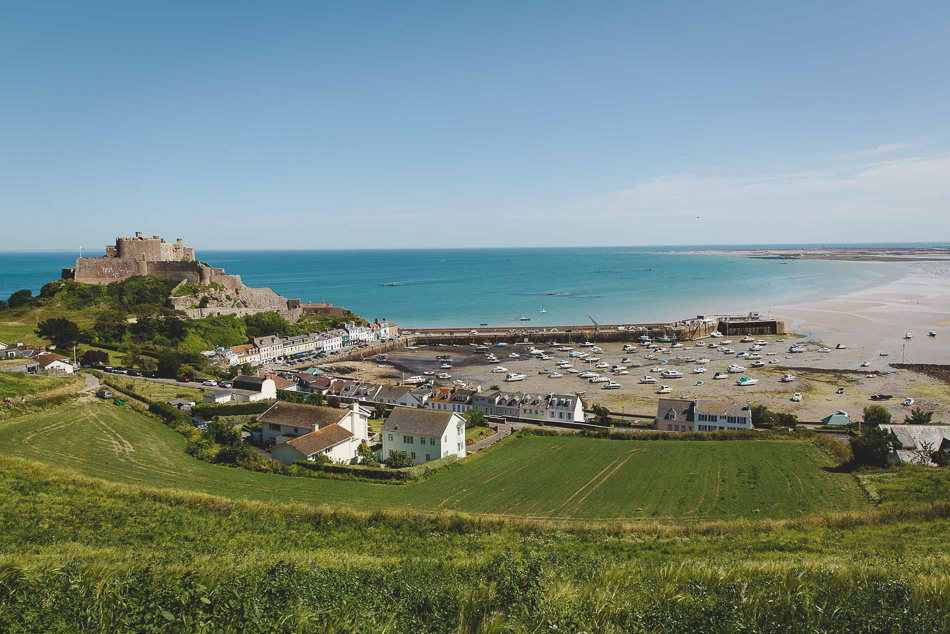 View of Gorey village in Jersey, Channel Islands