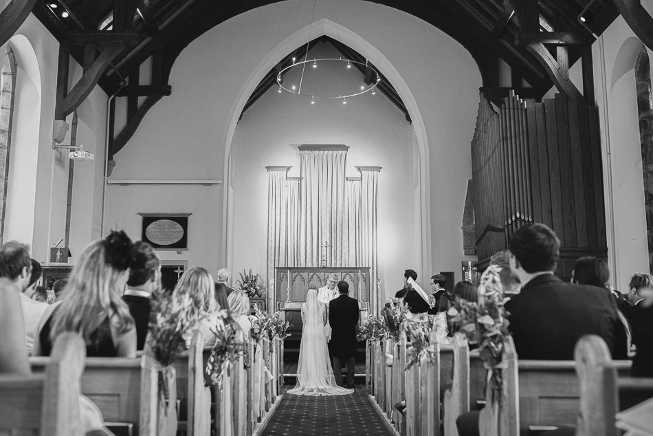 Wedding ceremony at Gouray Church in Jersey