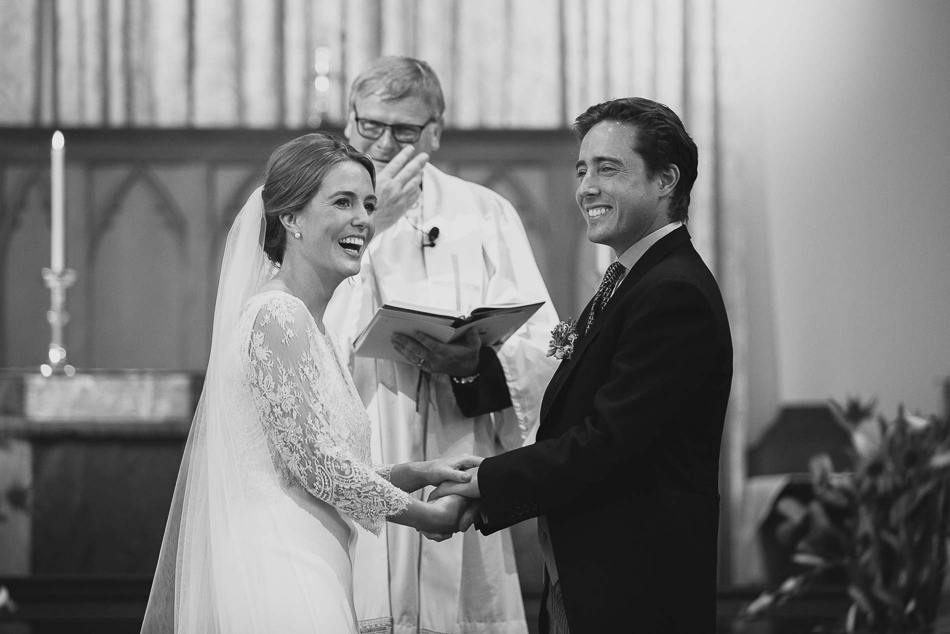 Wedding ceremony at Gouray Church at a wedding in Jersey, Channel Islands