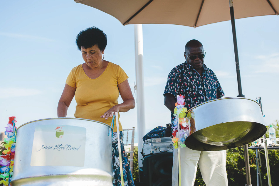 Steel band at the wedding reception