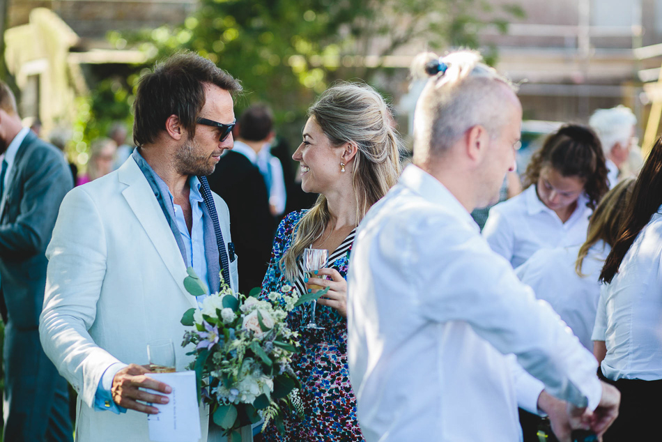 Wedding guests at a wedding in Jersey, Channel Islands