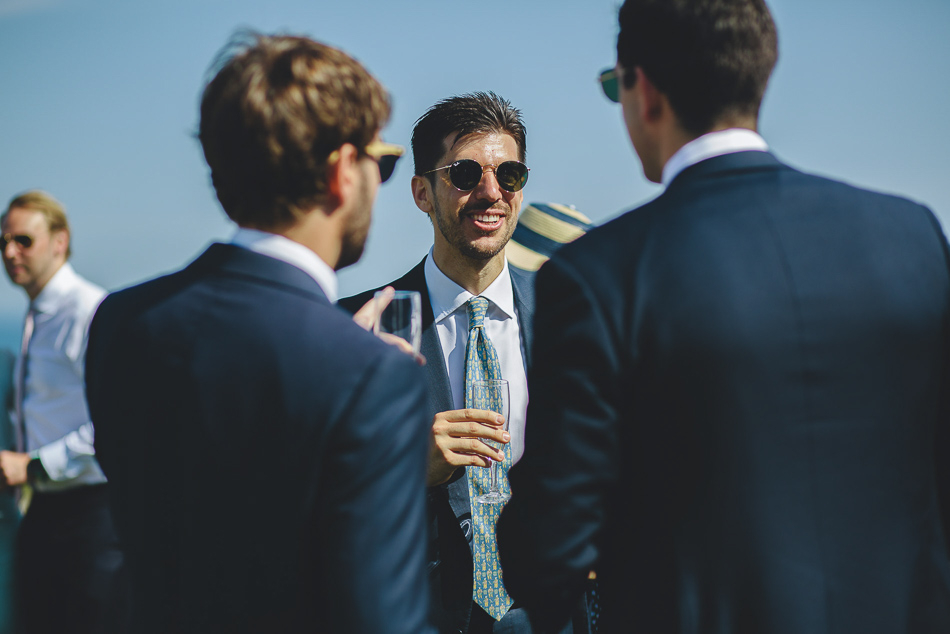 Wedding guests at a wedding in Jersey, Channel Islands