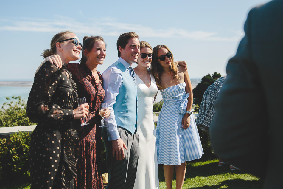 Wedding guests at a wedding in Jersey, Channel Islands