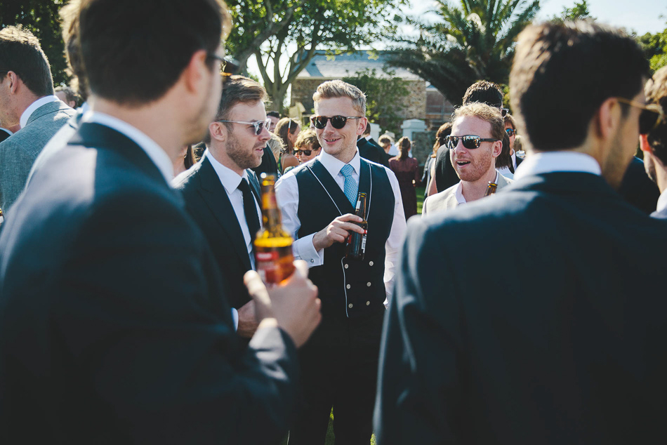 Wedding guests at a wedding in Jersey, Channel Islands