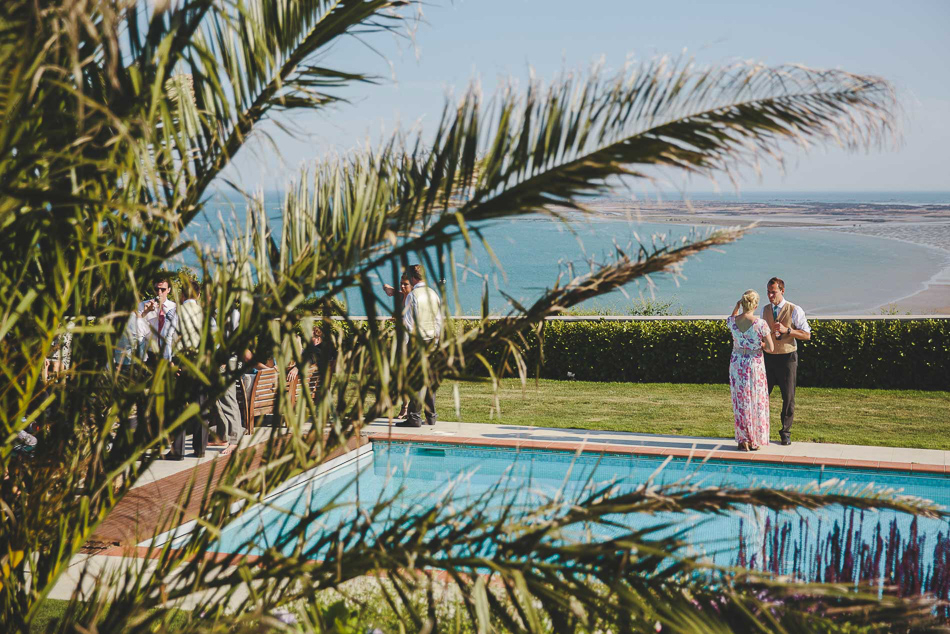 Wedding guests at a wedding in Jersey, Channel Islands