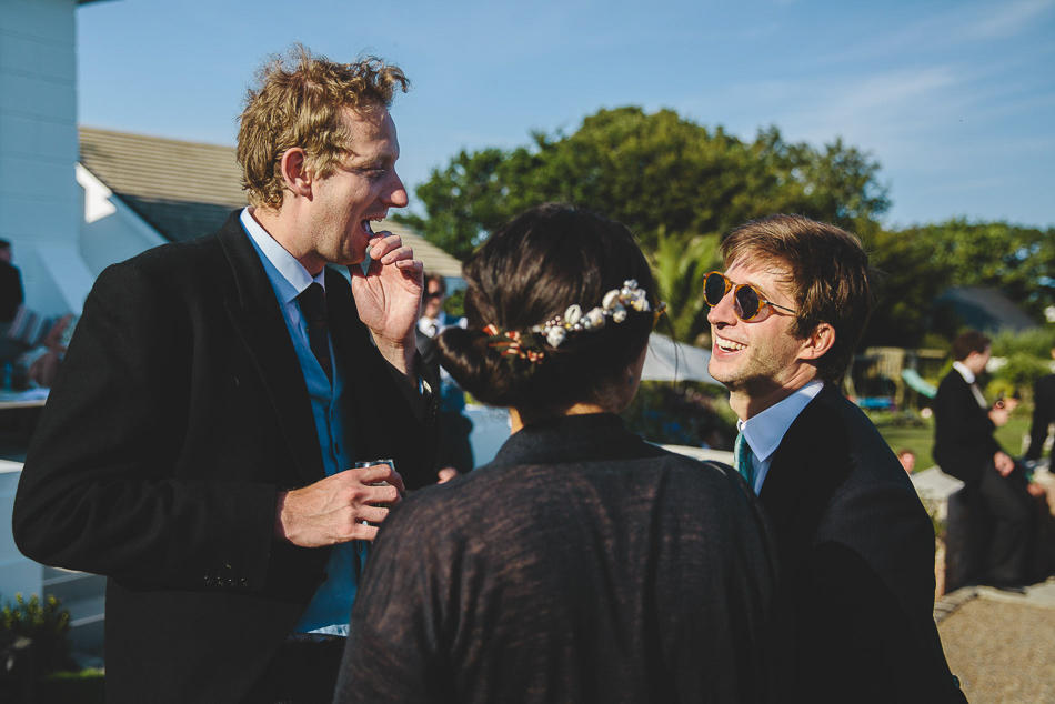 Wedding guests at a wedding in Jersey, Channel Islands