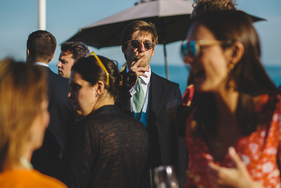 Wedding guests at a wedding in Jersey, Channel Islands