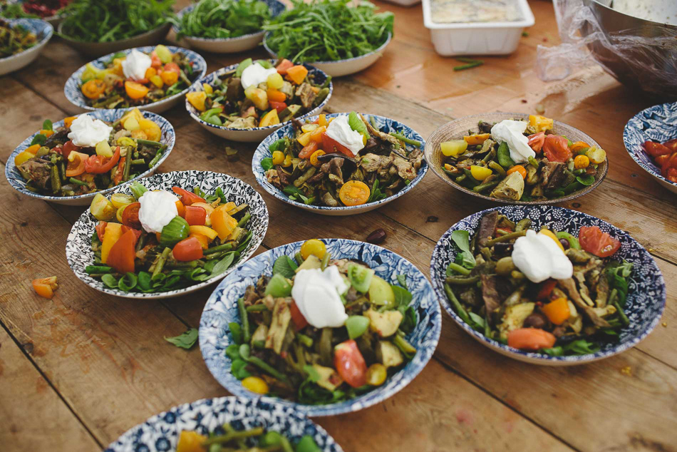 Photo of the food at a wedding in Jersey, Channel Islands