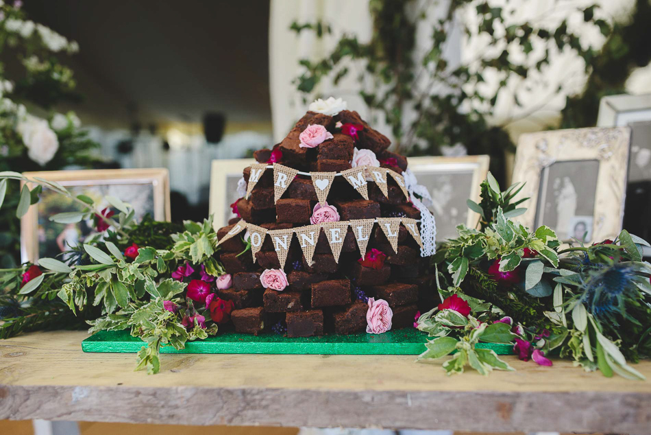 The wedding cake at a wedding in Jersey, Channel Islands