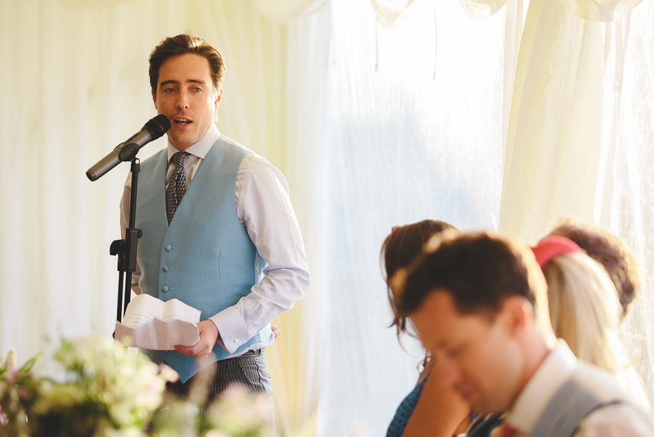 The grooms speech at a wedding in Jersey, Channel Islands