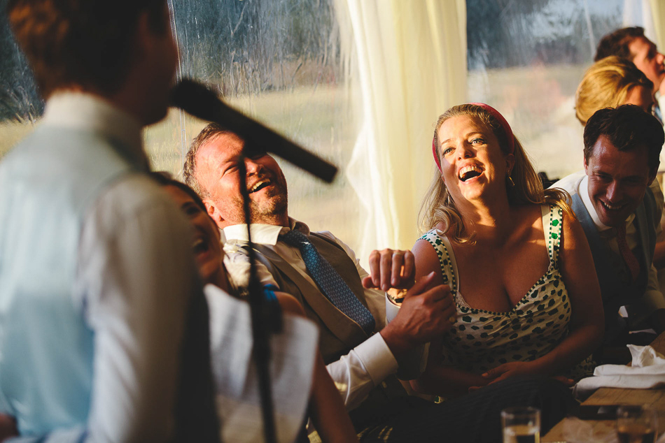 Guests reaction at a wedding in Jersey, Channel Islands