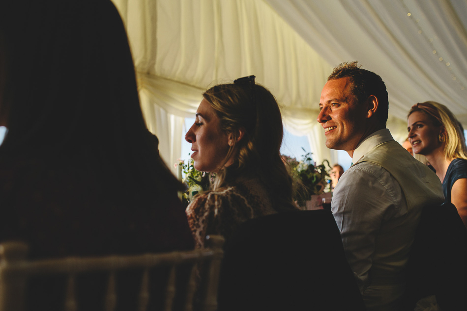 Guests reaction at a wedding in Jersey, Channel Islands