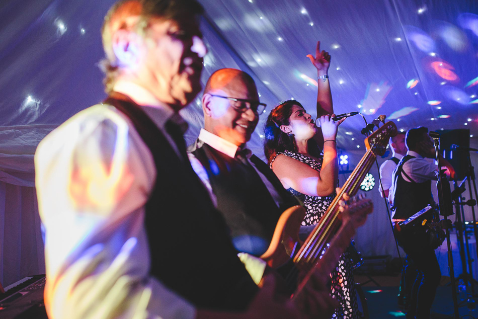 The wedding band at a wedding in Jersey, Channel Islands