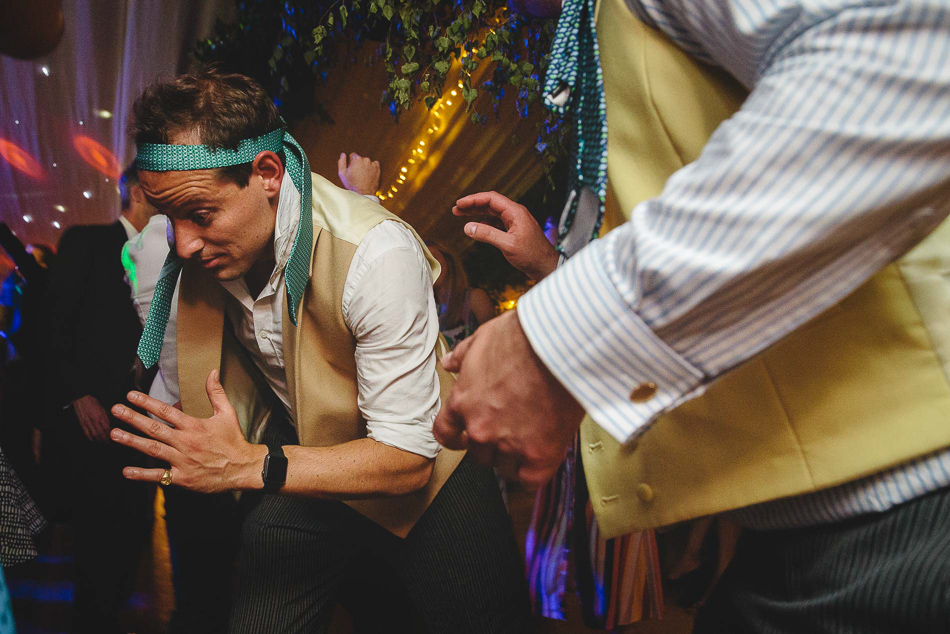 Guests dancing at a wedding in Jersey, Channel Islands