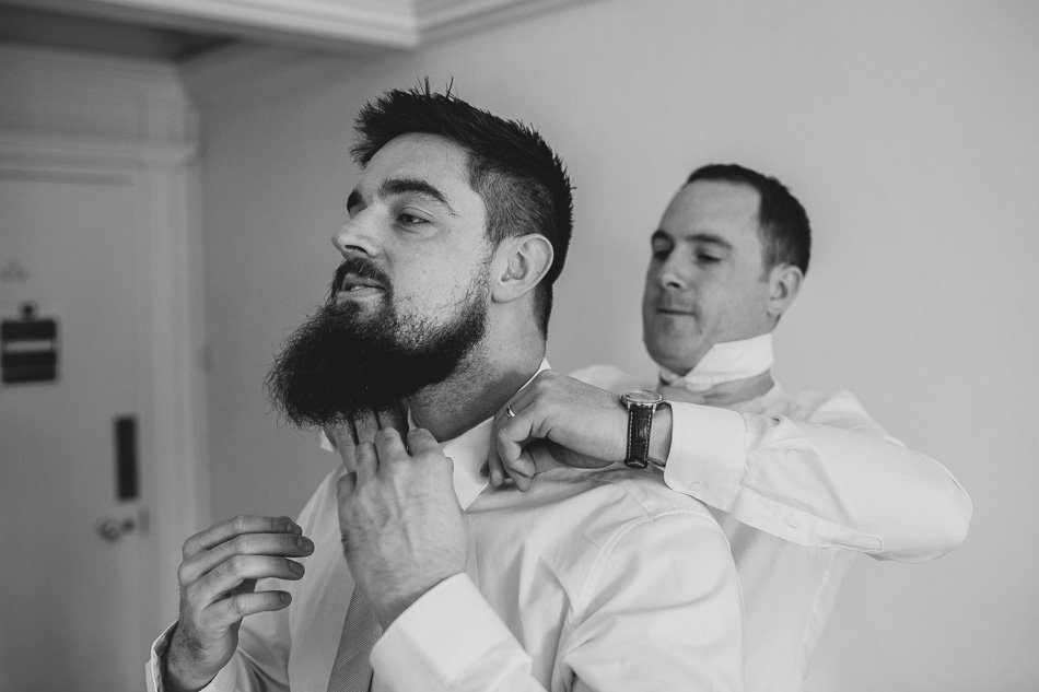 Groomsmen getting ready