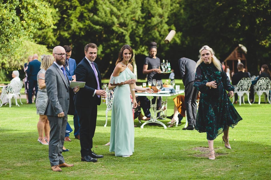 Guests playing garden games