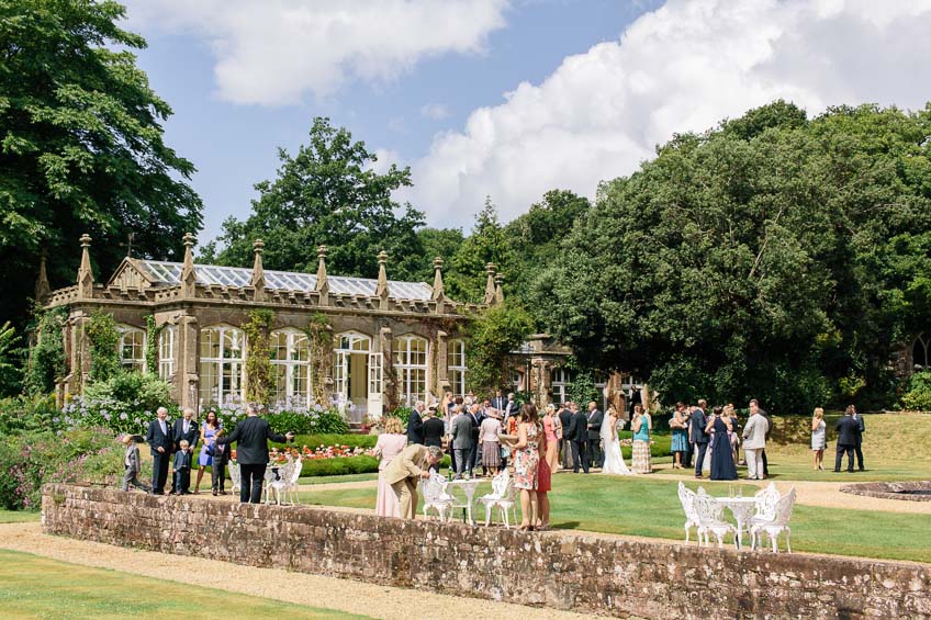 Wedding Guests in front of the Orangery