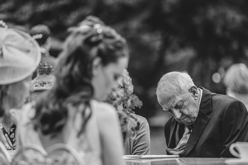 wedding guest asleep