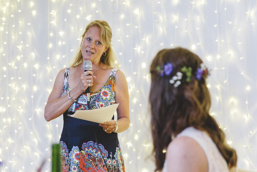 Brides sister speaking