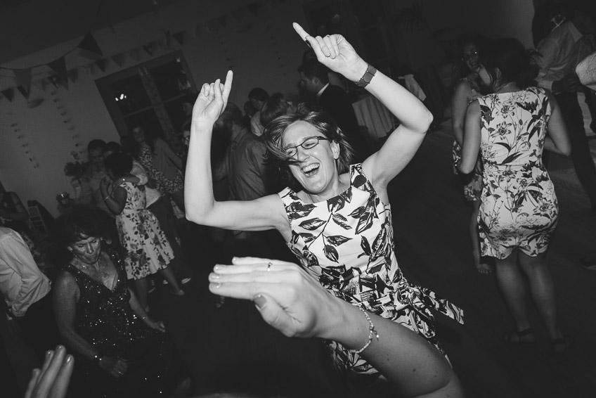 wedding guest dancing at the Matara Centre