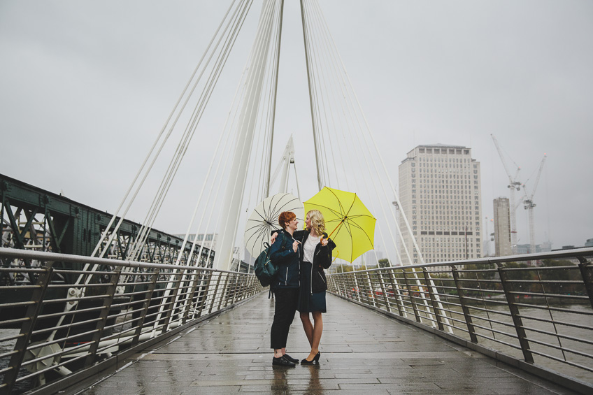 London engagement photography golden jubilee bridge