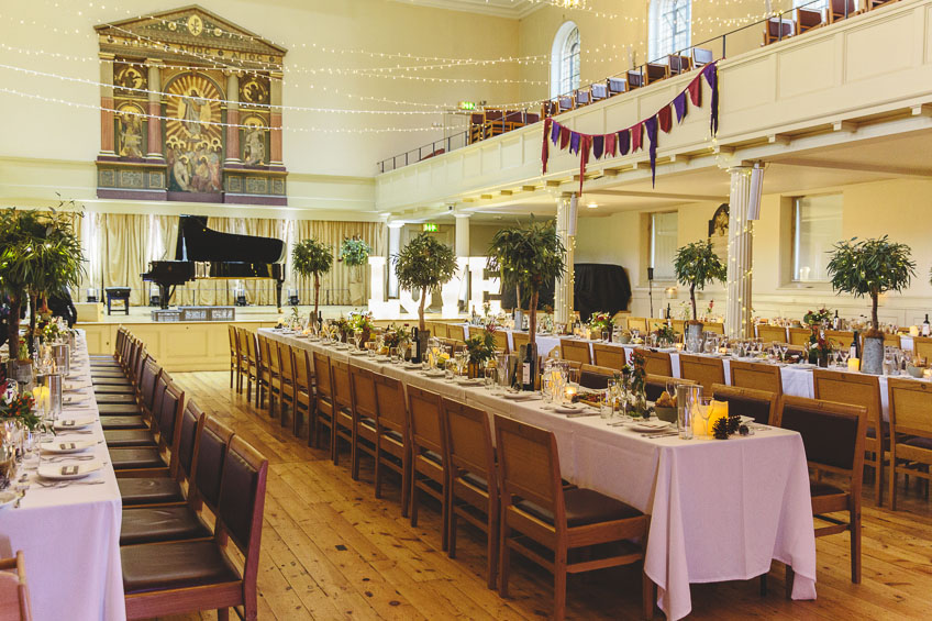 St Georges Hall Wedding Table Settings